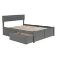 thumbnail image 1 of Orlando Platform Bed with Flat Panel Foot Board and 2 Urban Bed Drawers, Multiple Colors, Multiple Sizes, 1 of 9