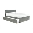 thumbnail image 1 of Orlando Platform Bed with Flat Panel Foot Board and Twin Size Urban Trundle Bed, Gray, 1 of 7