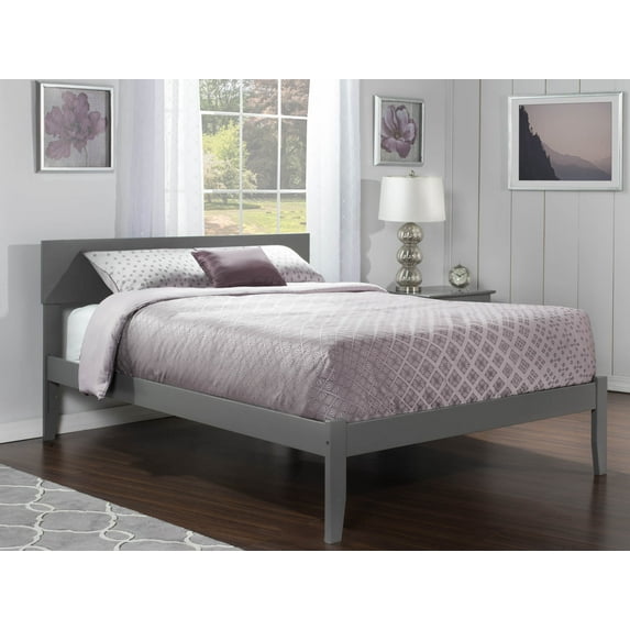 AFI Orlando Full Solid Wood Platform Bed, Grey