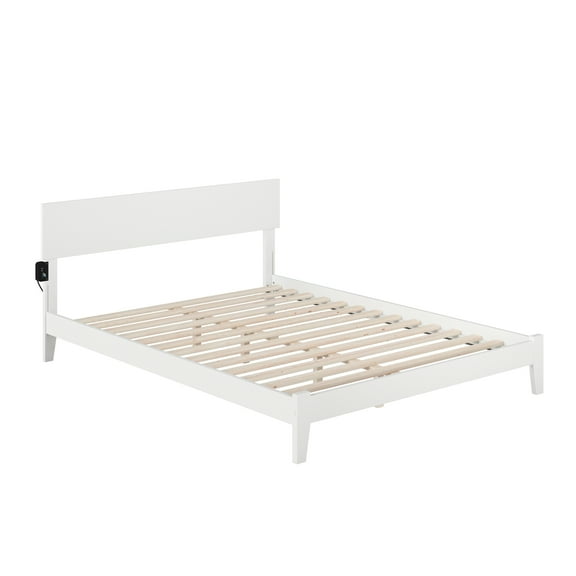 AFI Furnishings Orlando Low Profile Platform Bed Q WH