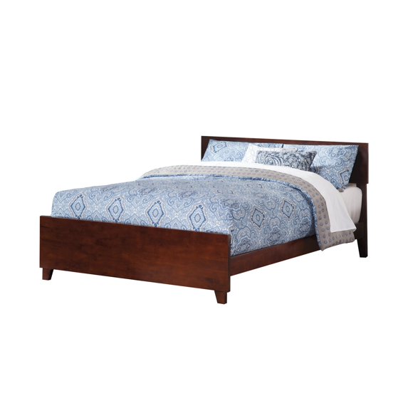 Orlando Queen Traditional Bed with Matching Foot Board in Walnut