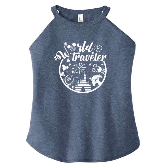 Orlando Theme Park World Traveler Shirt Unisex - Inspired T-Shirt (Navy Tank, 3X Large)