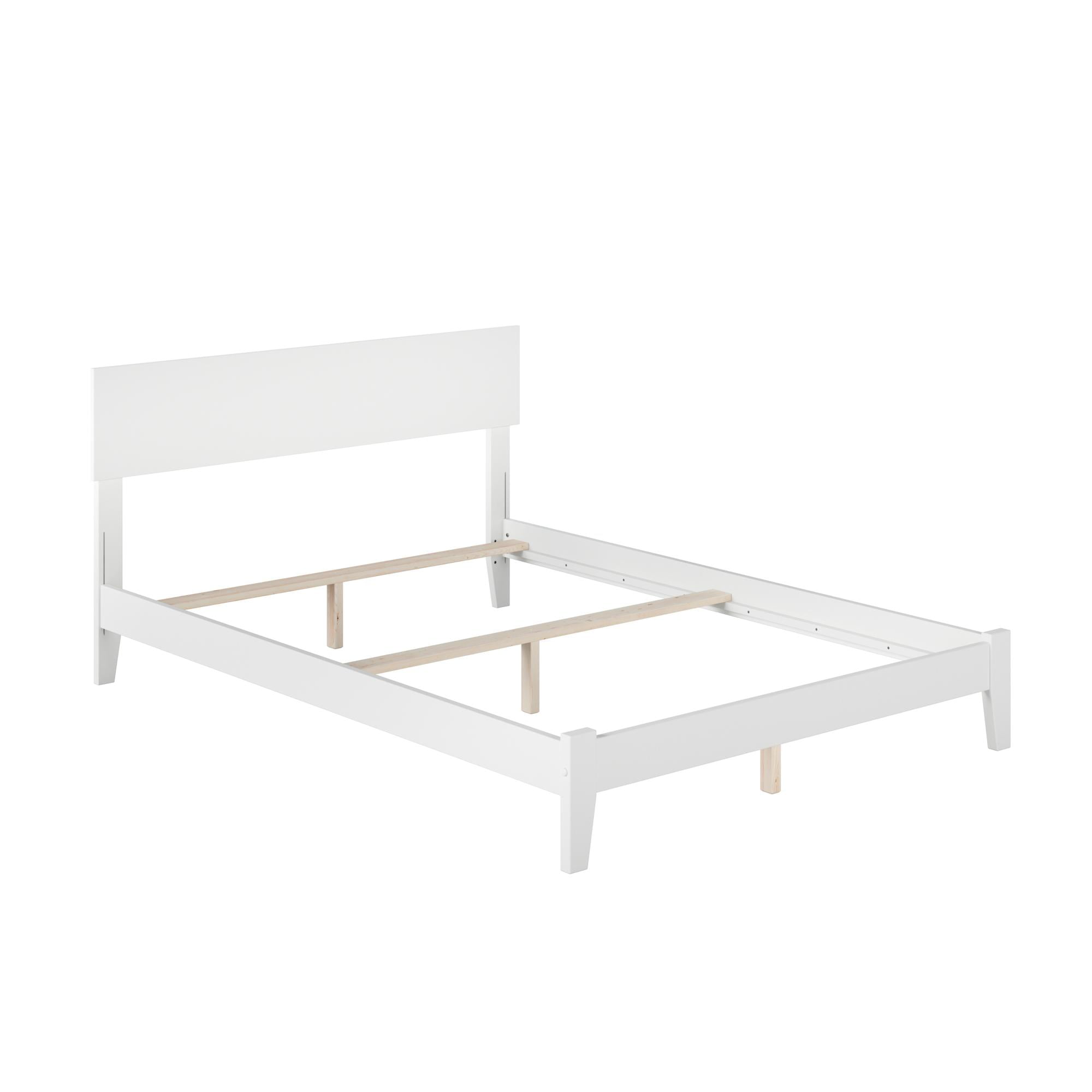 Orlando Full/Double Rubberwood Bed with Sleek Headboard and USB Ports