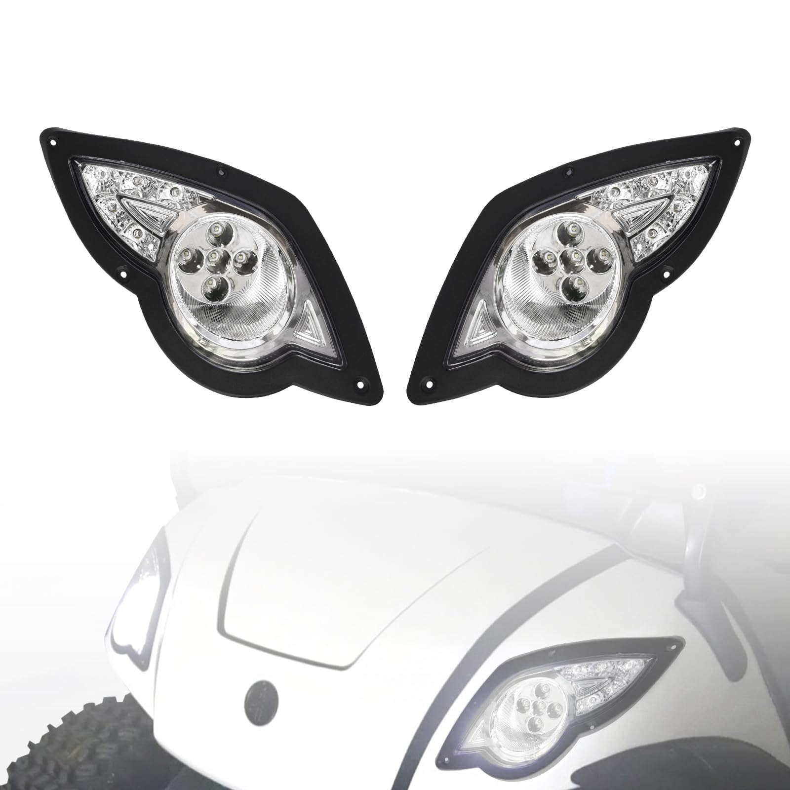 Orle Oko LED Head DC20 Light Kit For YAMAHA Drive G29 20072016 Gas or Electric Golf Cart Models