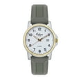 thumbnail image 1 of Orlean Mens Easy to Read Watch with Date - 316L Stainless Steel Case, Washable Waterproof Silicone Watch Band - 38mm Analog Men's Wrist Watches - White Dial, Big Numbers - Two-Tone / Grey Band, 1 of 4