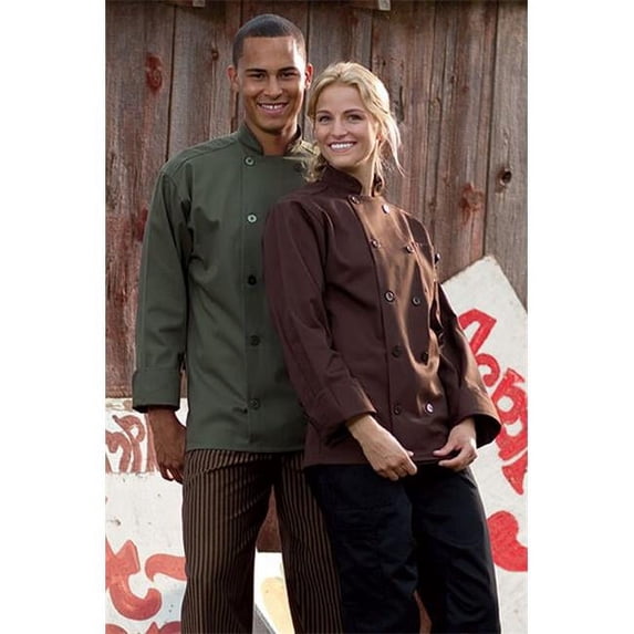 Orleans Chef Coat in Olive - Medium