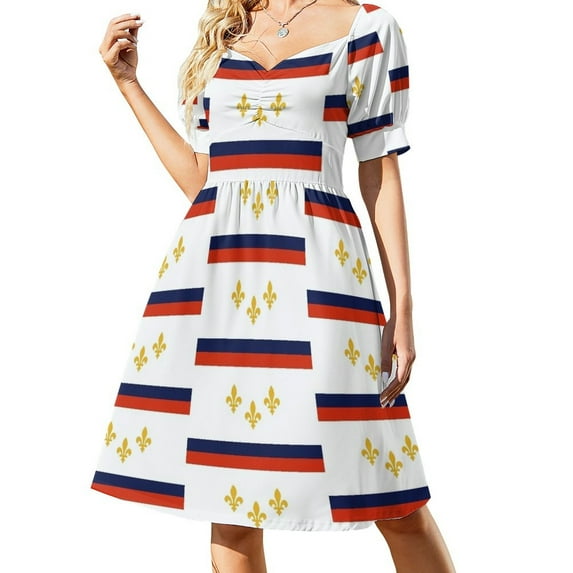 Orleans Flag Sleeveless Dress elegant women's dresses for wedding dress party evening elegant luxury celebrity