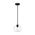 thumbnail image 1 of Orley 1-Light Midnight Black Pendant Light with Clear Glass Globe Shade, 1 of 7