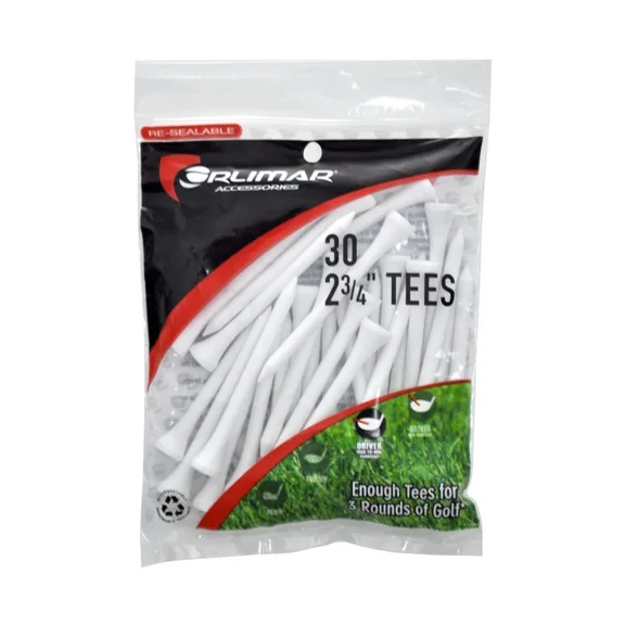 Orlimar 2 3/4-Inch Golf Tees 30-Pack (White)