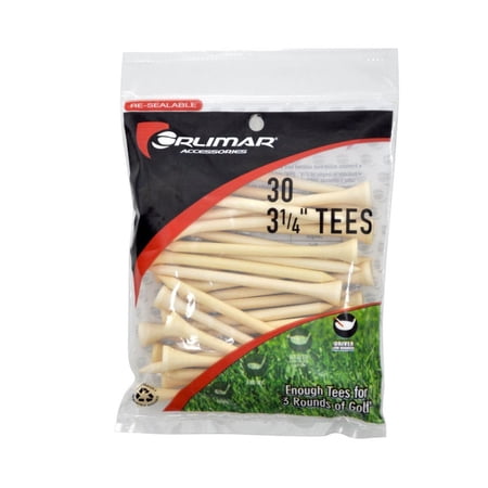 Orlimar 3 1/4-Inch Golf Tees 30-Pack (Natural)