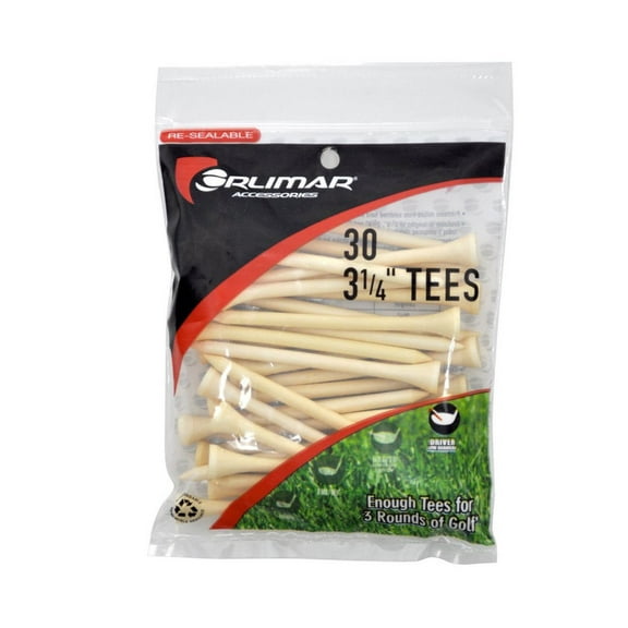 Orlimar 3 1/4-Inch Golf Tees 30-Pack (Natural)