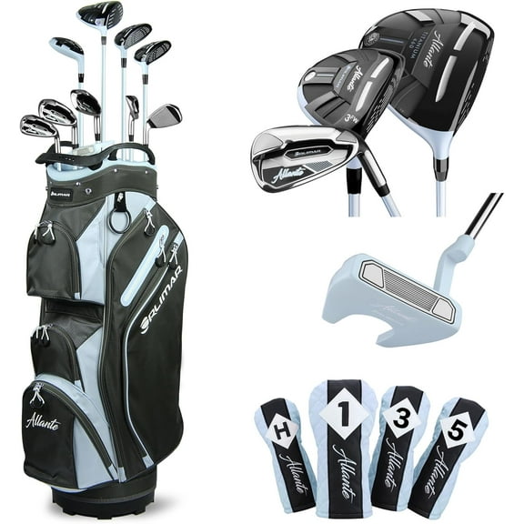 Orlimar Allante Women’s Premium Tall Golf Club Set 2025 - w/Bag, Black/Blue - Right-Handed