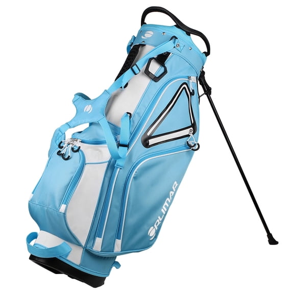 OrlimarBajaLite Golf Stand Bag, Light Blue,  4.25 Pounds, 7 Way Divider, Extra Large Putter Pit