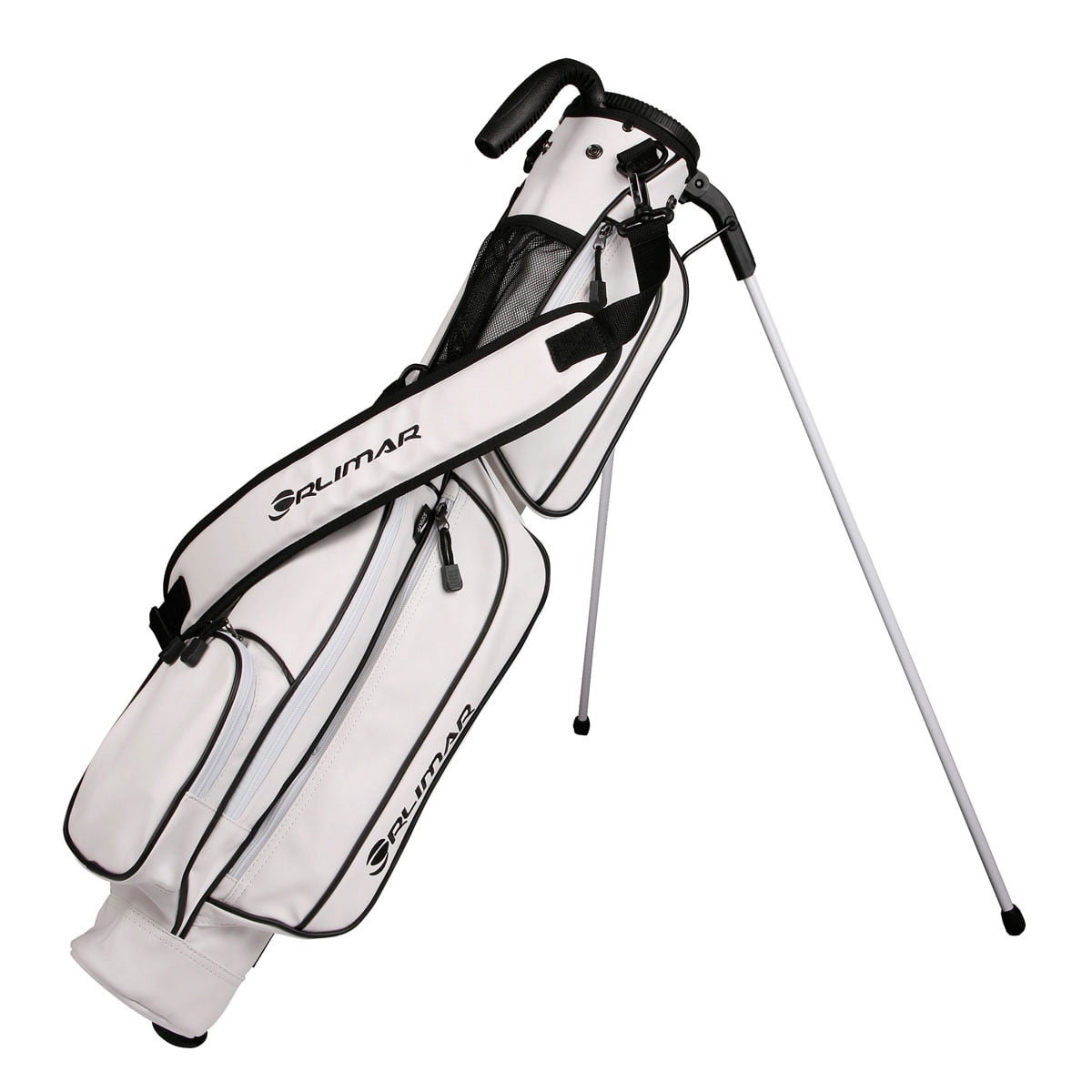 Orlimar Pitch 'N Putt Elite Synthetic Leather Sunday Golf Bag, White