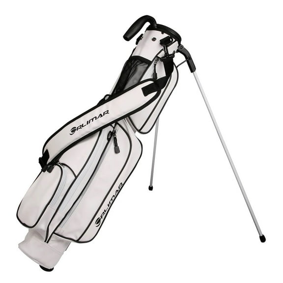 Orlimar Ultra Lightweight, 2-Way Divider Top Golf Club Bags, Synthetic Leather, White/Black