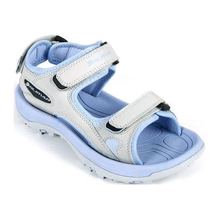 Orlimar Women's Hook and Loop Closure Spikeless Golf Sandal, 10 Medium Gry/Lilac -
