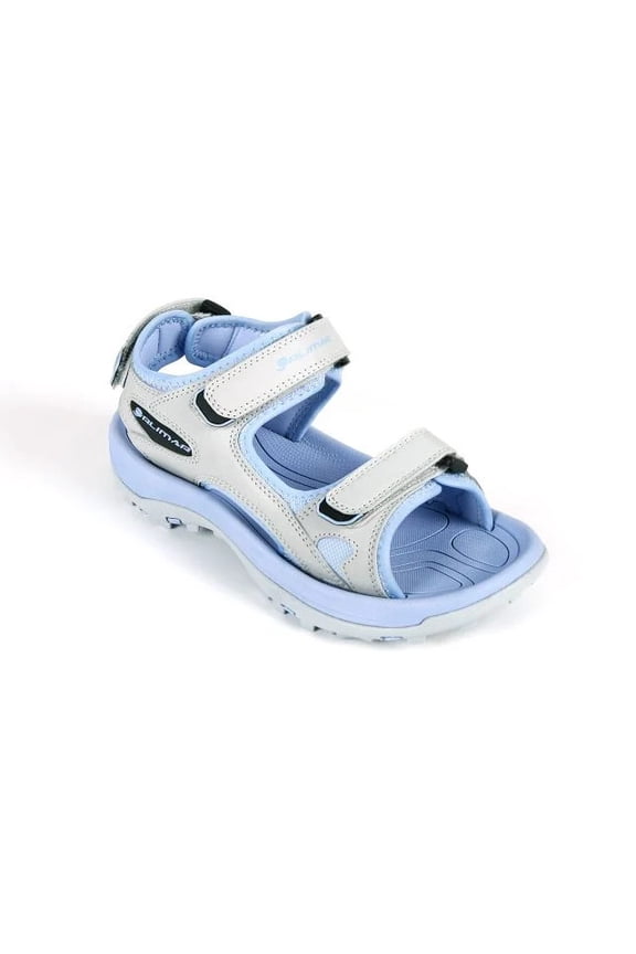 Women's Hook and Loop Closure Spikeless Golf Sandal, 8 Medium Gry/Lilac -