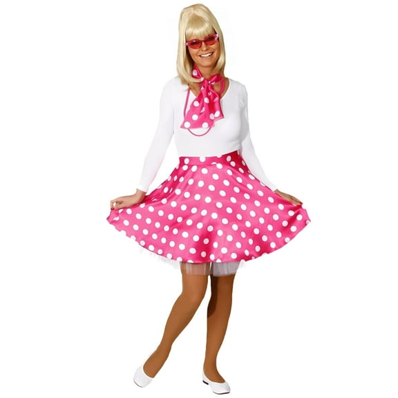 Orlob Female 50 Rocknroll Pink Polka Dot Kit Costume Small Female