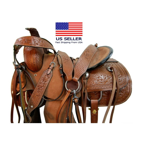 Orlov Hill Leather Western Saddle Trail Pleasure Hard Seat