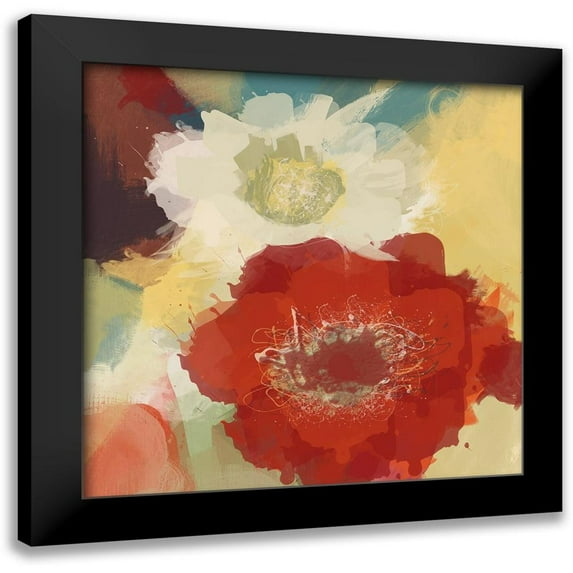 Orlov, Irena 12x12 Black Modern Framed Museum Art Print Titled - Blooming Flowers