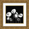 thumbnail image 1 of Orlov, Irena 12x12 Gold Ornate Wood Framed with Double Matting Museum Art Print Titled - Black and White Flowers II, 1 of 4