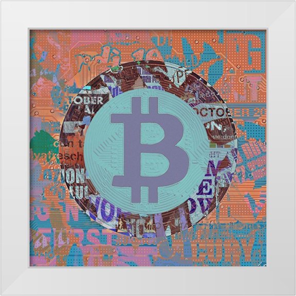 Orlov, Irena 12x12 White Modern Wood Framed Museum Art Print Titled - Bitcoin Crypto Currency IV