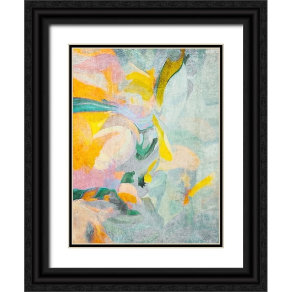 Orlov, Irena 12x14 Black Ornate Wood Framed with Double Matting Museum Art Print Titled - Neutral Flow II