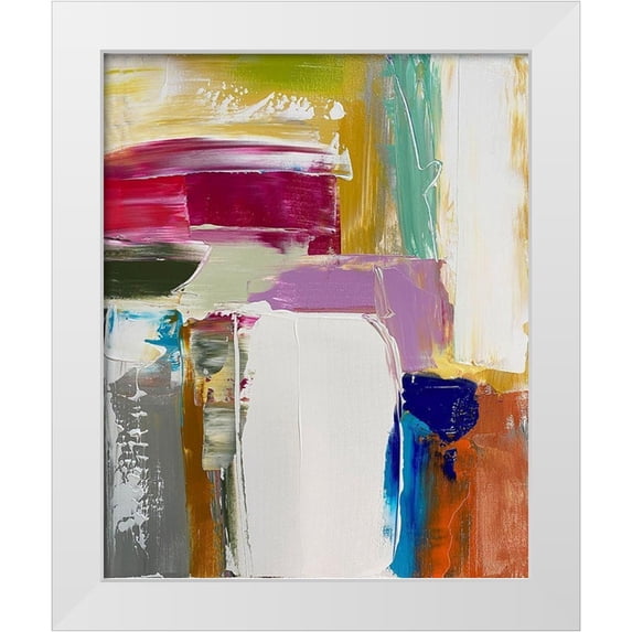 Orlov, Irena 12x14 White Modern Wood Framed Museum Art Print Titled - Illusory Space and Balance II
