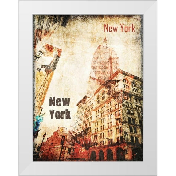 Orlov, Irena 12x14 White Modern Wood Framed Museum Art Print Titled - New York Grunge I