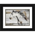 thumbnail image 1 of Orlov, Irena 14x11 Black Ornate Wood Framed with Double Matting Museum Art Print Titled - Running Bay Horse, 1 of 4
