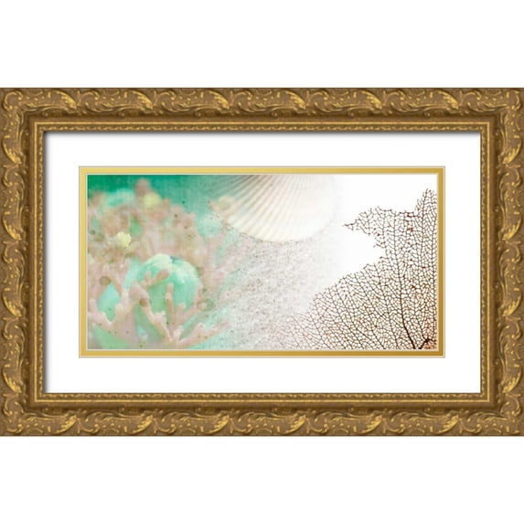Orlov, Irena 14x9 Gold Ornate Wood Framed with Double Matting Museum Art Print Titled - Serene Photo Collage II