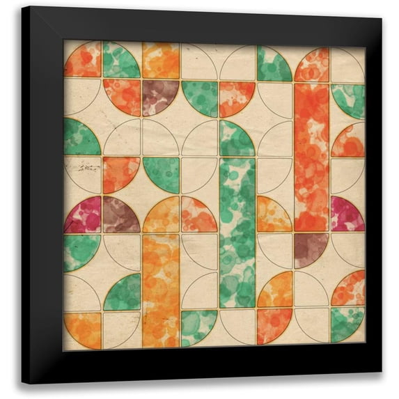 Orlov, Irena 15x15 Black Modern Framed Museum Art Print Titled - Geometric Color Shape III
