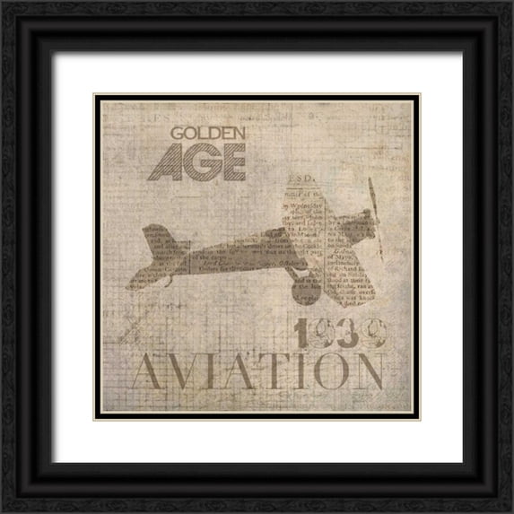 Orlov, Irena 15x15 Black Ornate Wood Framed with Double Matting Museum Art Print Titled - Vintage Aviation IV