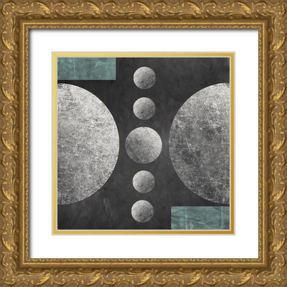 Orlov, Irena 15x15 Gold Ornate Wood Framed with Double Matting Museum Art Print Titled - Geometry Mystery Moon VI