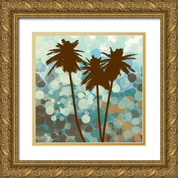 Orlov, Irena 15x15 Gold Ornate Wood Framed with Double Matting Museum Art Print Titled - Sunshine Garden III
