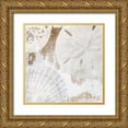 thumbnail image 1 of Orlov, Irena 15x15 Gold Ornate Wood Framed with Double Matting Museum Art Print Titled - White Shells I, 1 of 4