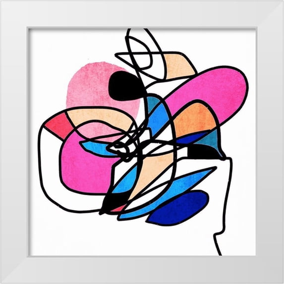 Orlov, Irena 15x15 White Modern Wood Framed Museum Art Print Titled - Shapes and Lines V