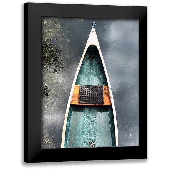 Orlov, Irena 15x18 Black Modern Framed Museum Art Print Titled - Blue Old Wooden Boat II
