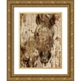 thumbnail image 1 of Orlov, Irena 15x18 Gold Ornate Wood Framed with Double Matting Museum Art Print Titled - Champagne Horse I, 1 of 4