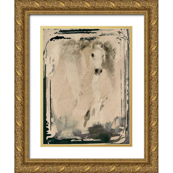 Orlov, Irena 15x18 Gold Ornate Wood Framed with Double Matting Museum Art Print Titled - Running Horse V