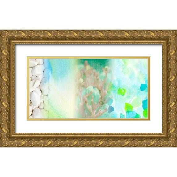 Orlov, Irena 18x11 Gold Ornate Wood Framed with Double Matting Museum Art Print Titled - Serene Photo Collage V