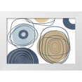 thumbnail image 1 of Orlov, Irena 18x13 White Modern Wood Framed Museum Art Print Titled - Blue Lines Minimalism II, 1 of 4