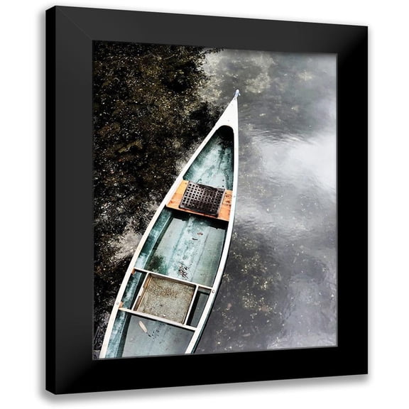 Orlov, Irena 19x24 Black Modern Framed Museum Art Print Titled - Blue Old Wooden Boat I