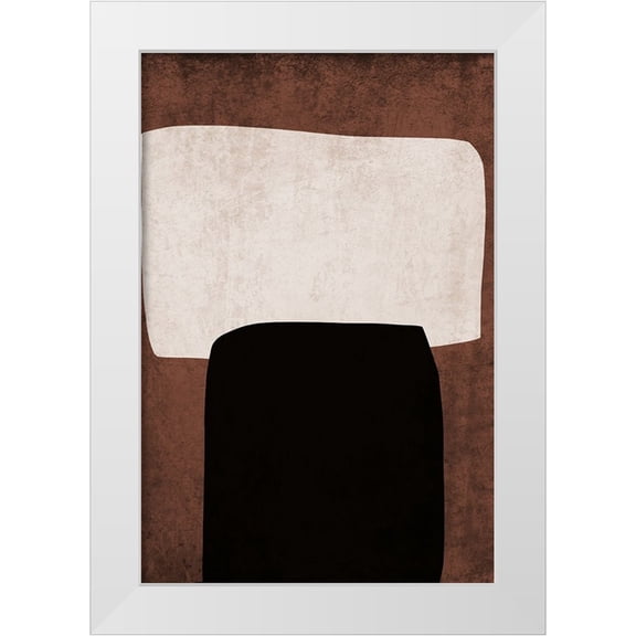 Orlov, Irena 23x32 White Modern Wood Framed Museum Art Print Titled - Mid Century Modern Art Abstract Shapes VI