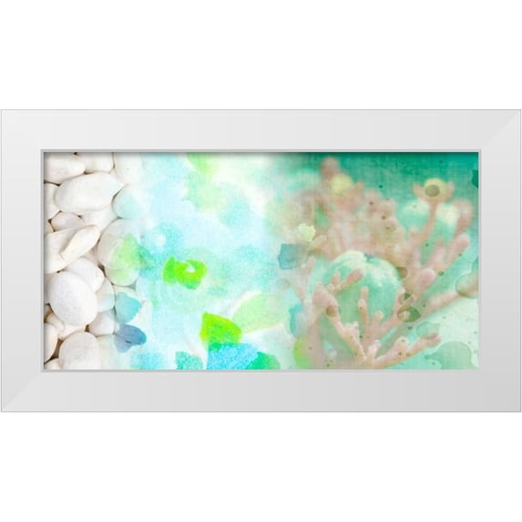 Orlov, Irena 24x14 White Modern Wood Framed Museum Art Print Titled - Serene Photo Collage IV