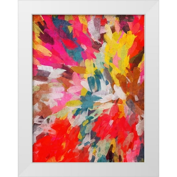 Orlov, Irena 25x32 White Modern Wood Framed Museum Art Print Titled - Bohemian Color Expression III