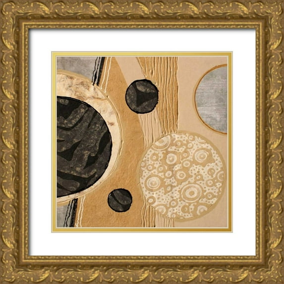 Orlov, Irena 26x26 Gold Ornate Wood Framed with Double Matting Museum Art Print Titled - Calm Circles I