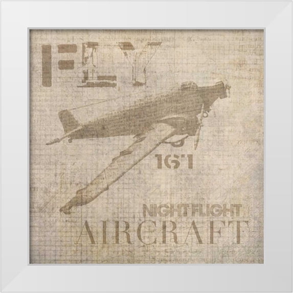 Orlov, Irena 26x26 White Modern Wood Framed Museum Art Print Titled - Vintage Aviation II
