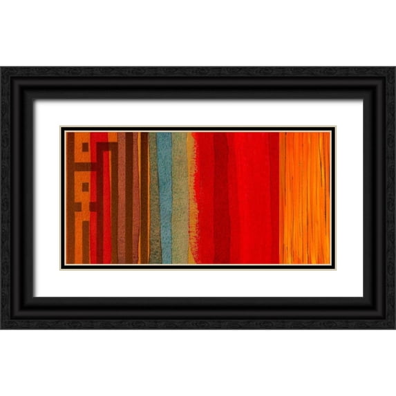 Orlov, Irena 32x18 Black Ornate Wood Framed with Double Matting Museum Art Print Titled - The Language of Color I