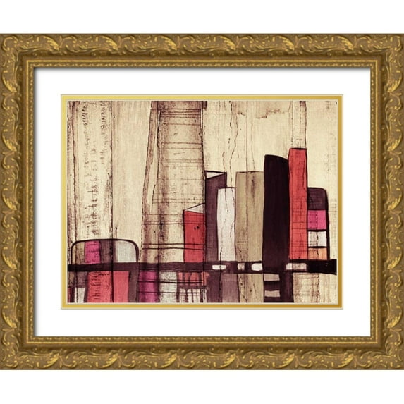Orlov, Irena 32x25 Gold Ornate Wood Framed with Double Matting Museum Art Print Titled - Inner City I